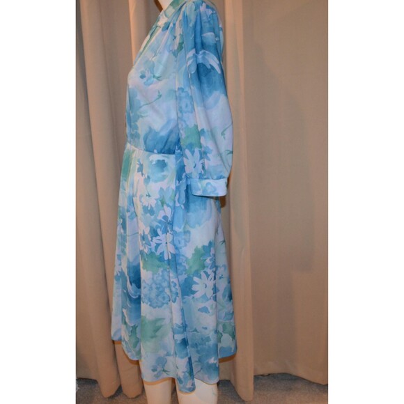 Vintage Dress 1970s Blue California Look - Picture 4 of 6